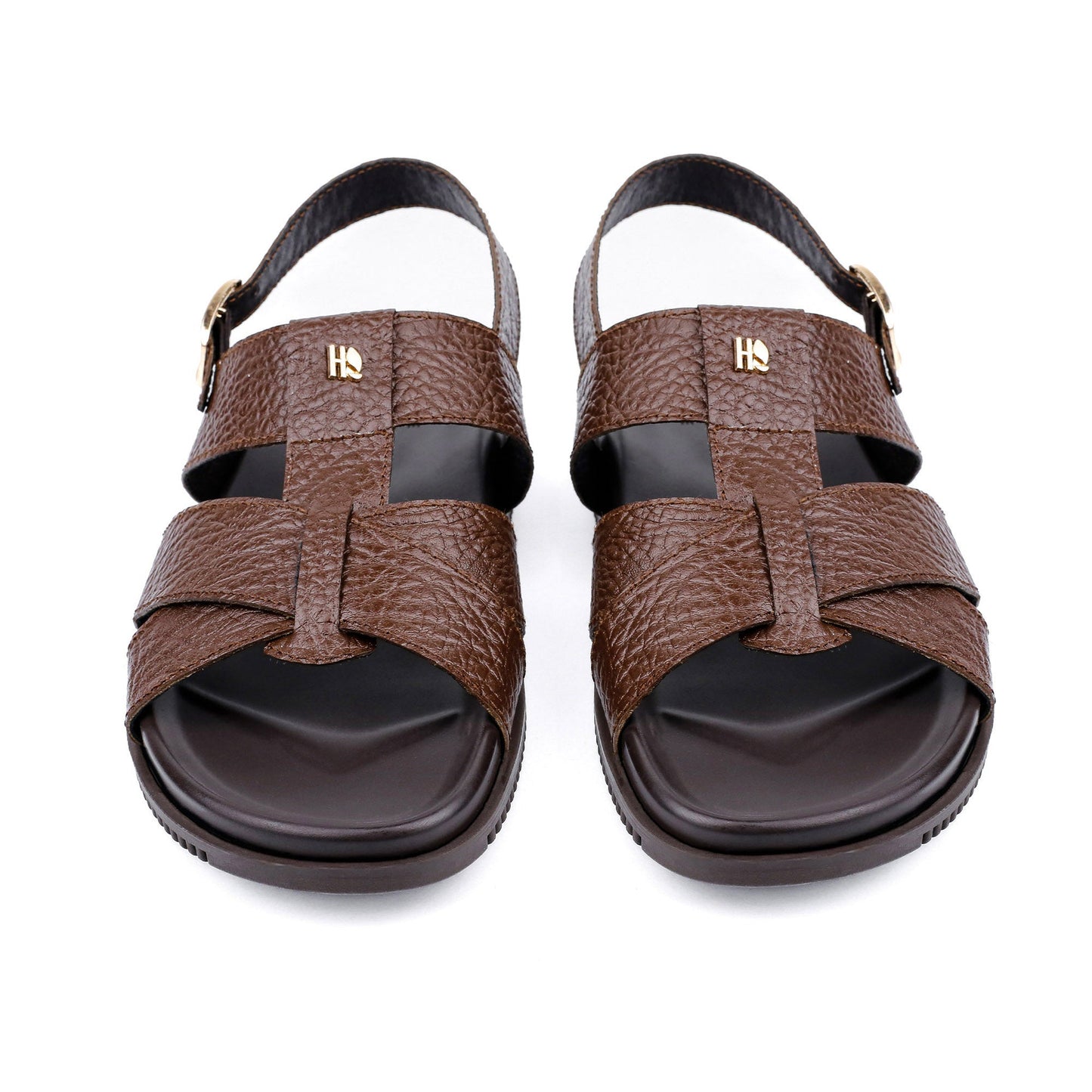TEXTURED LEATHER COMFORT SANDAL - Hi-Street