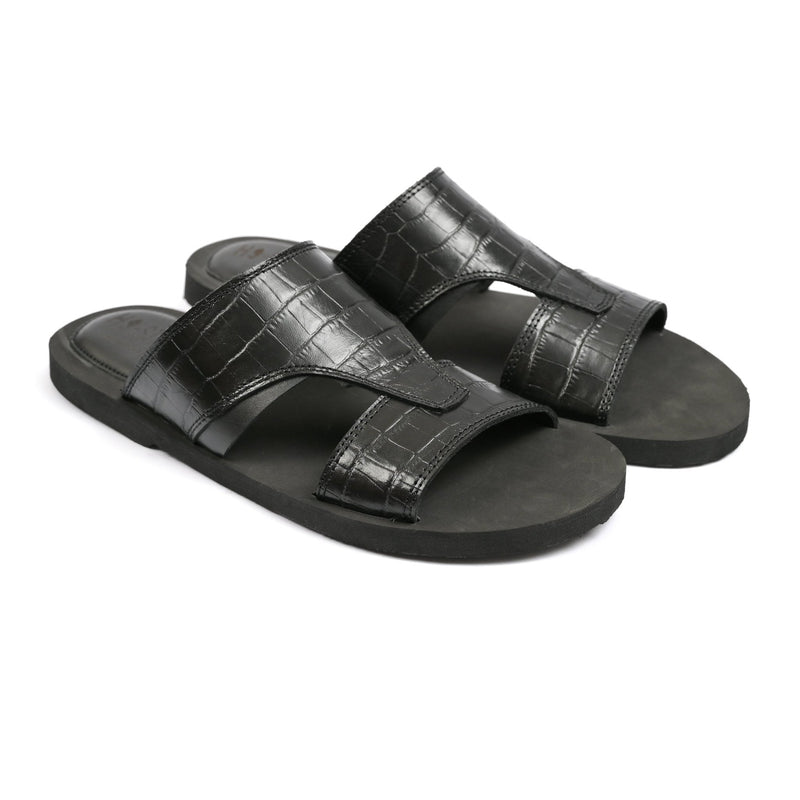 TEXTURED LEATHER SLIPPER - Hi-Street