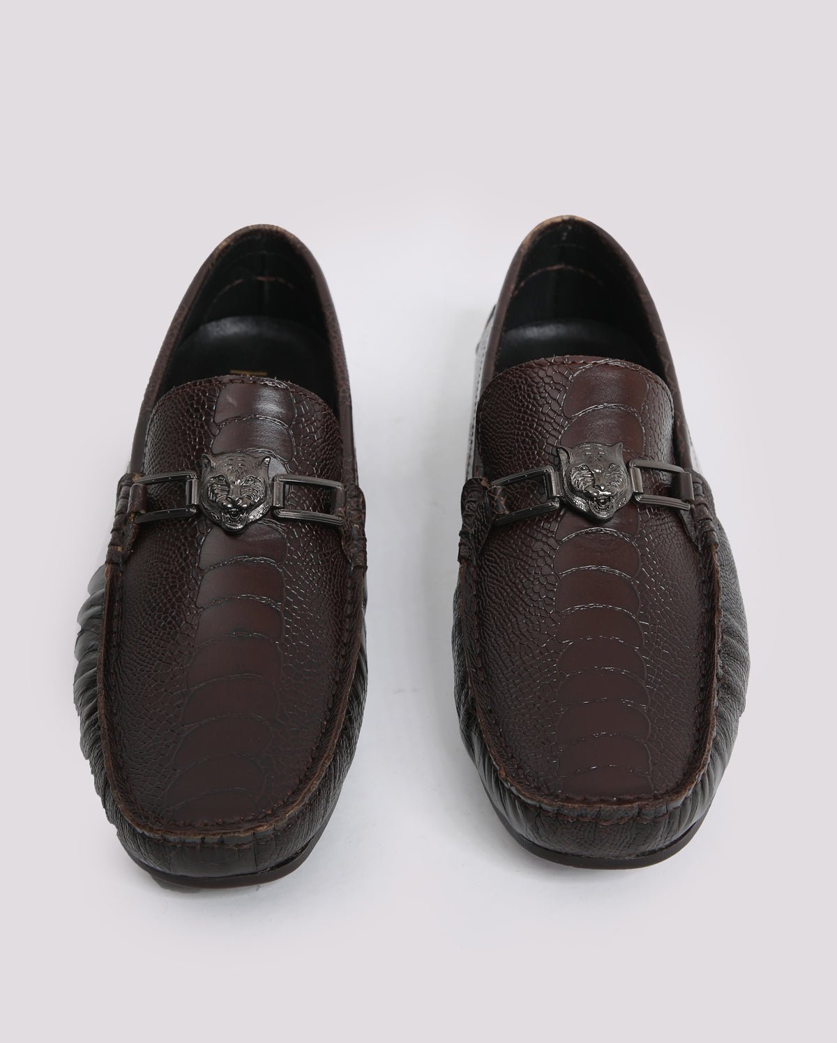 TEXTURED LOAFER WITH BUCKLE - Hi-Street