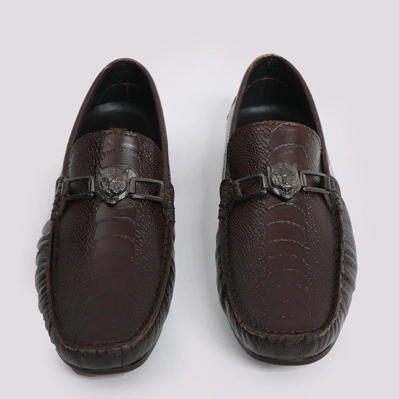 TEXTURED LOAFER WITH BUCKLE - Hi-Street