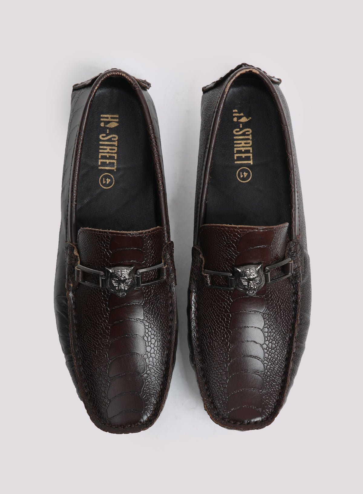 TEXTURED LOAFER WITH BUCKLE - Hi-Street