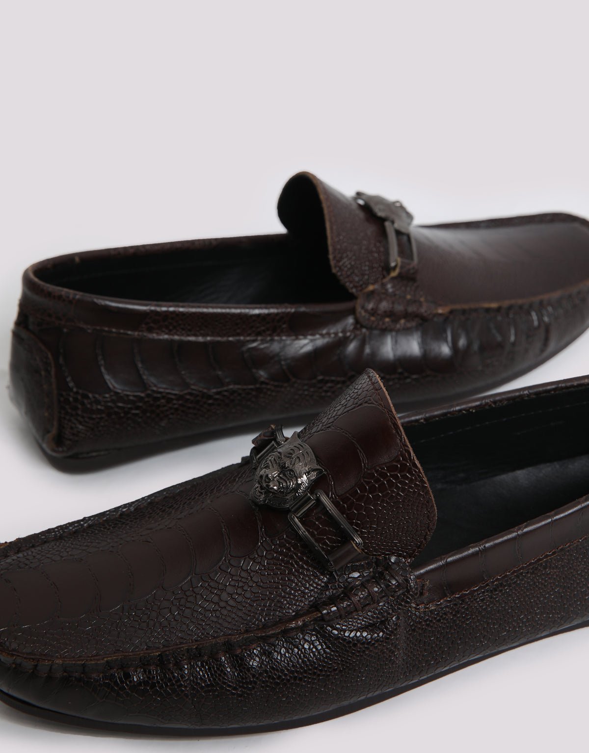TEXTURED LOAFER WITH BUCKLE - Hi-Street