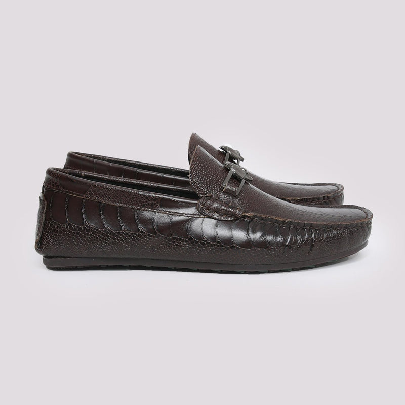 TEXTURED LOAFER WITH BUCKLE - Hi-Street