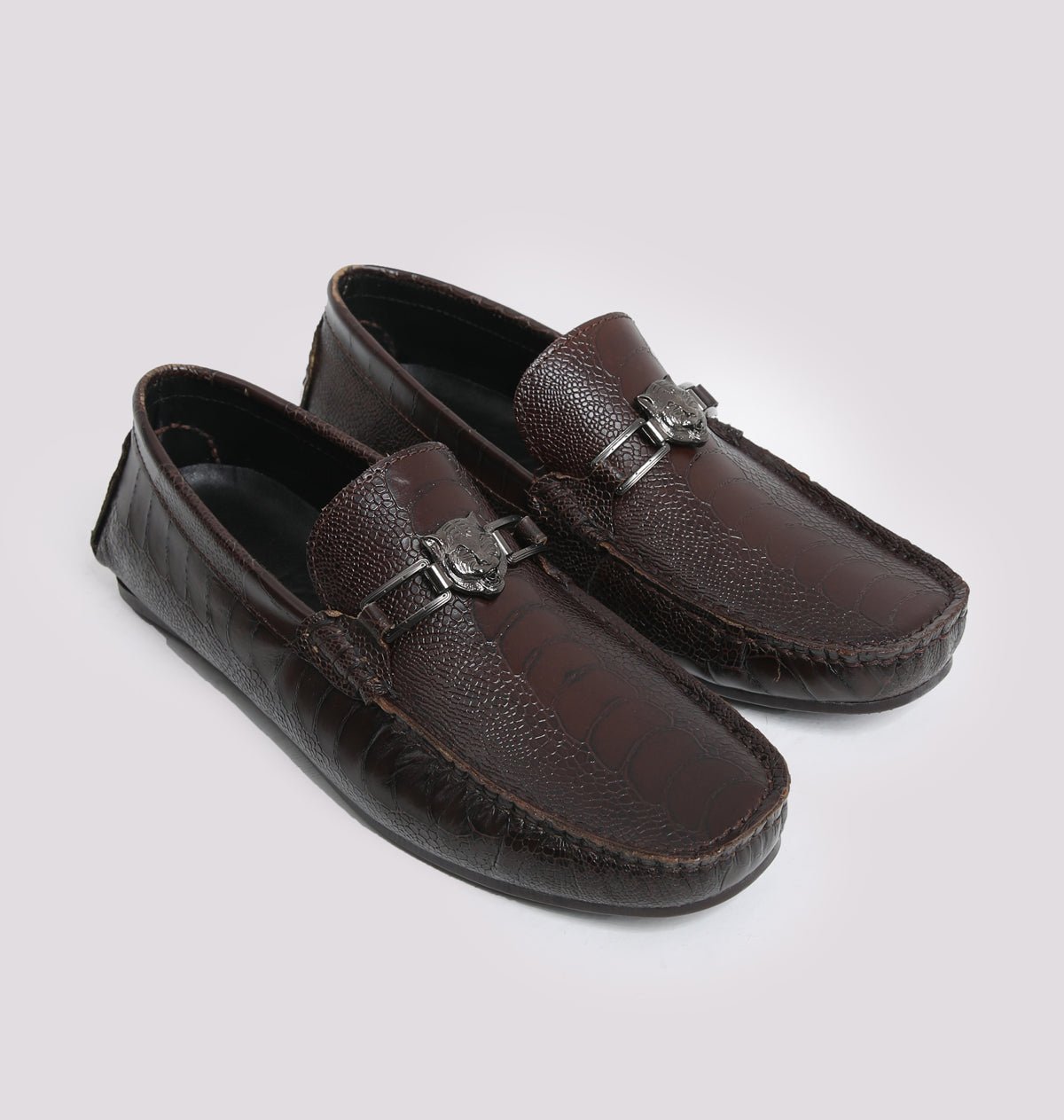 TEXTURED LOAFER WITH BUCKLE - Hi-Street
