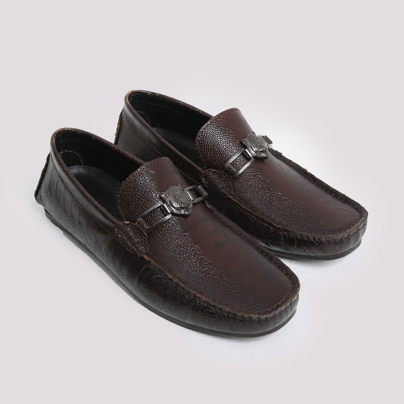 TEXTURED LOAFER WITH BUCKLE - Hi-Street