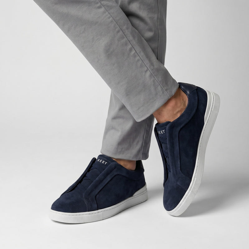 THREE STITCH SUEDE SNEAKER - Hi-Street