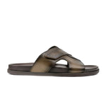 TWO TONE LEATHER EVA SLIPPERS - Hi-Street