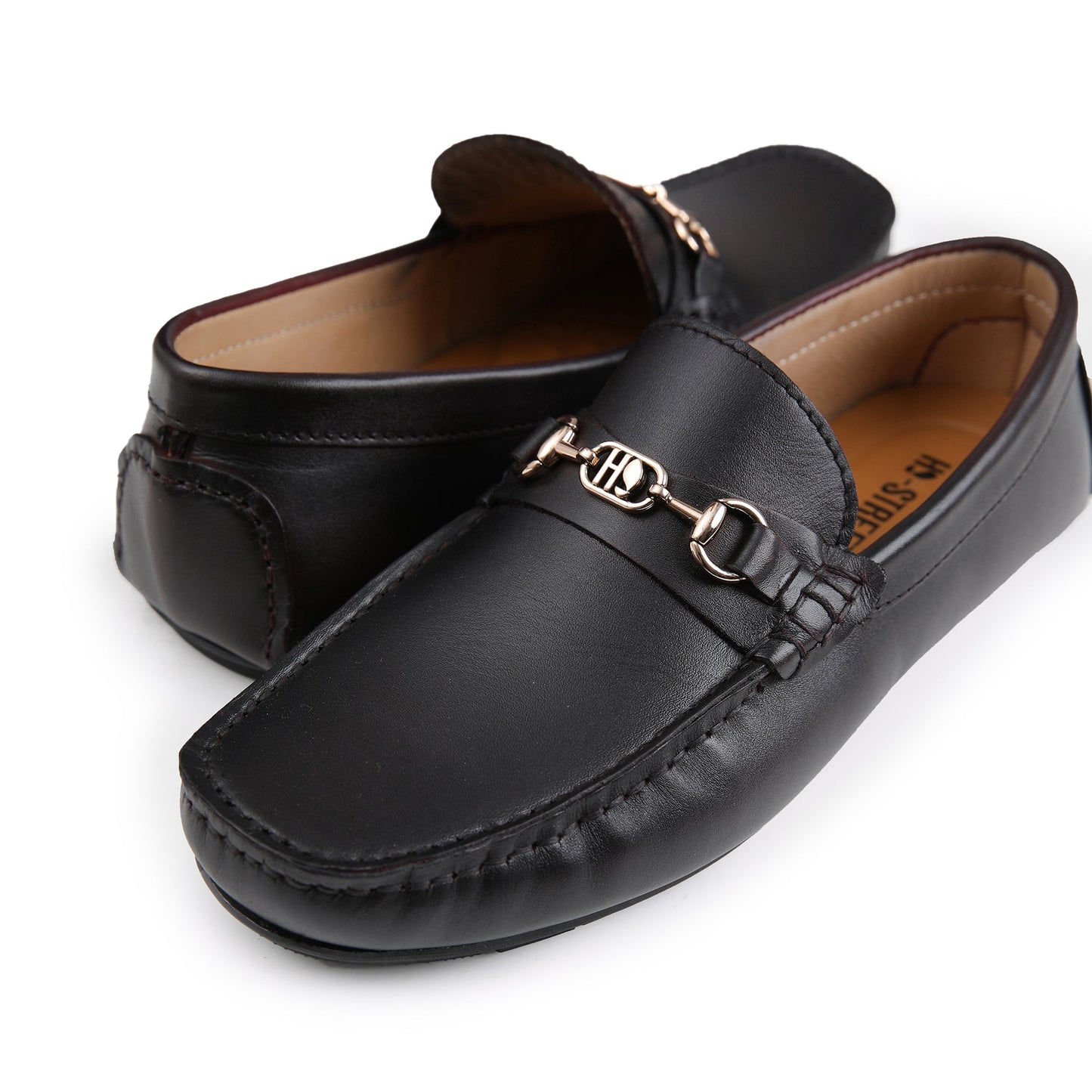 TWO TONE LEATHER LOAFERS - Hi-Street