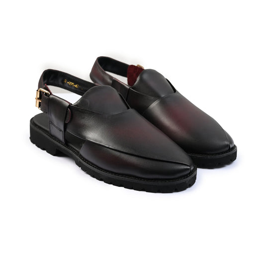 TWO TONE LEATHER SANDAL - Hi-Street