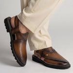 TWO TONE LEATHER SANDAL - Hi-Street