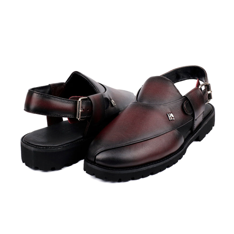 TWO TONE LEATHER SANDAL - Hi-Street