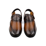 TWO TONE LEATHER SANDAL - Hi-Street