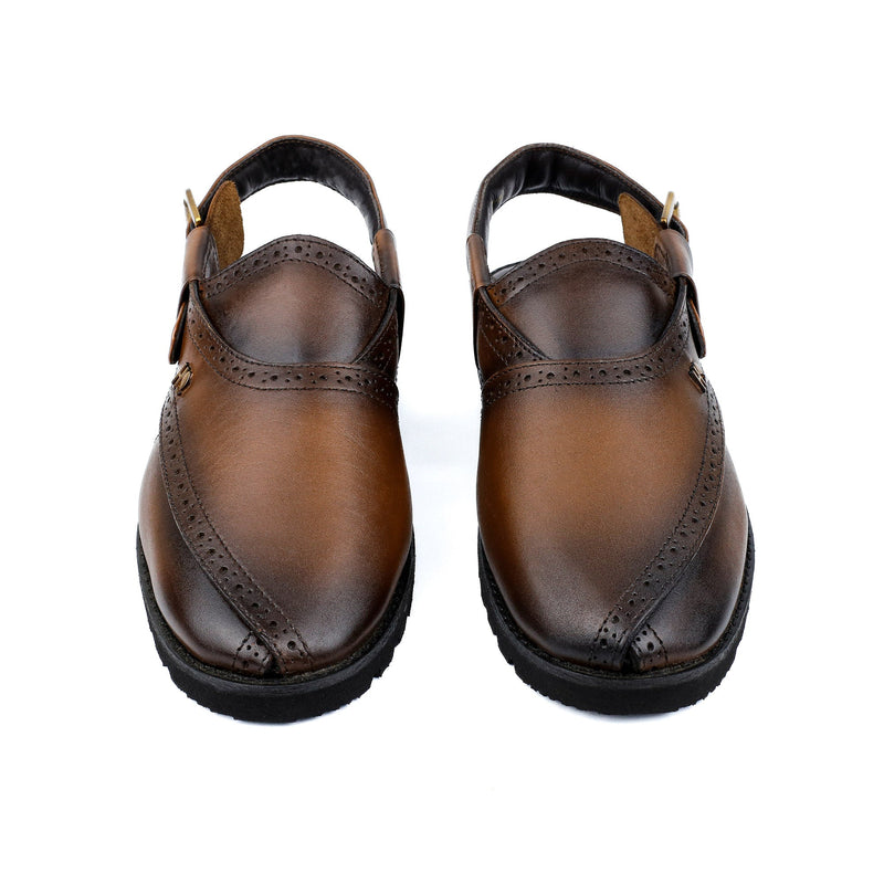 TWO TONE LEATHER SANDAL - Hi-Street