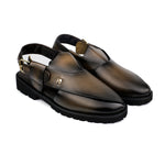 TWO TONE LEATHER SANDAL - Hi-Street