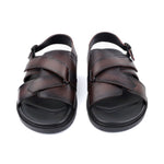 TWO TONE LEATHER SANDAL - Hi-Street