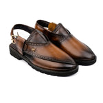 TWO TONE LEATHER SANDAL - Hi-Street