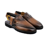 TWO TONE LEATHER SANDAL - Hi-Street
