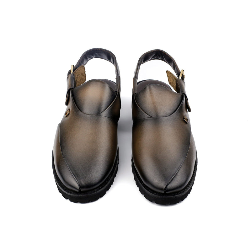 TWO TONE LEATHER SANDAL - Hi-Street
