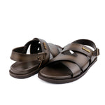 TWO TONE LEATHER SANDAL - Hi-Street