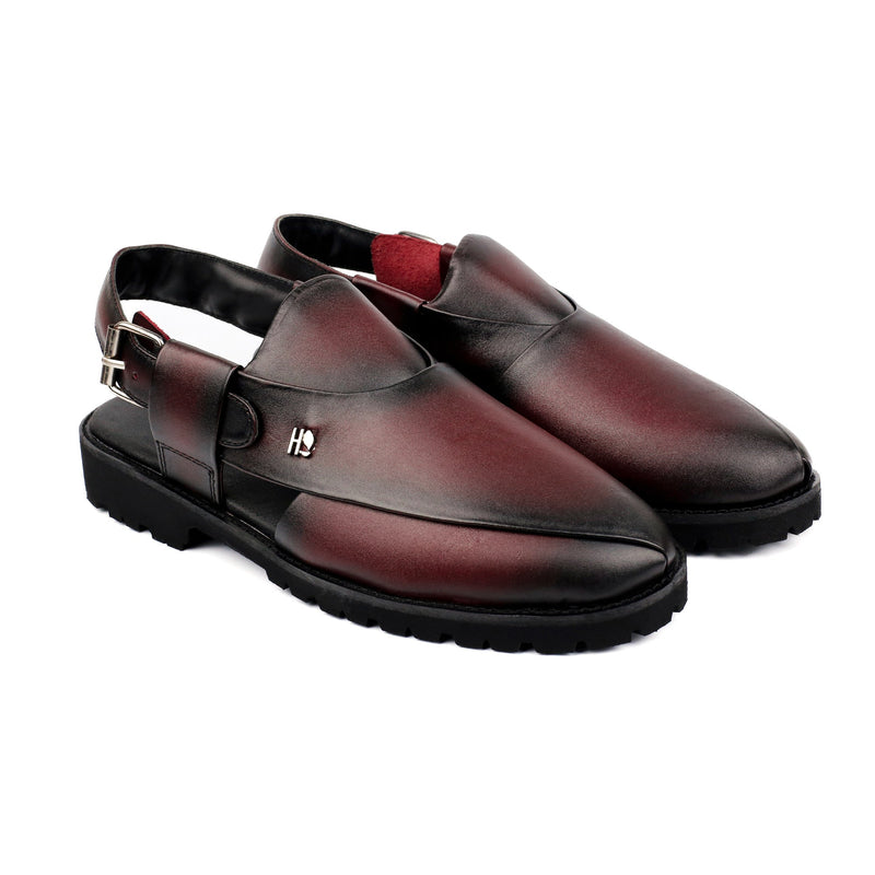 TWO TONE LEATHER SANDAL - Hi-Street