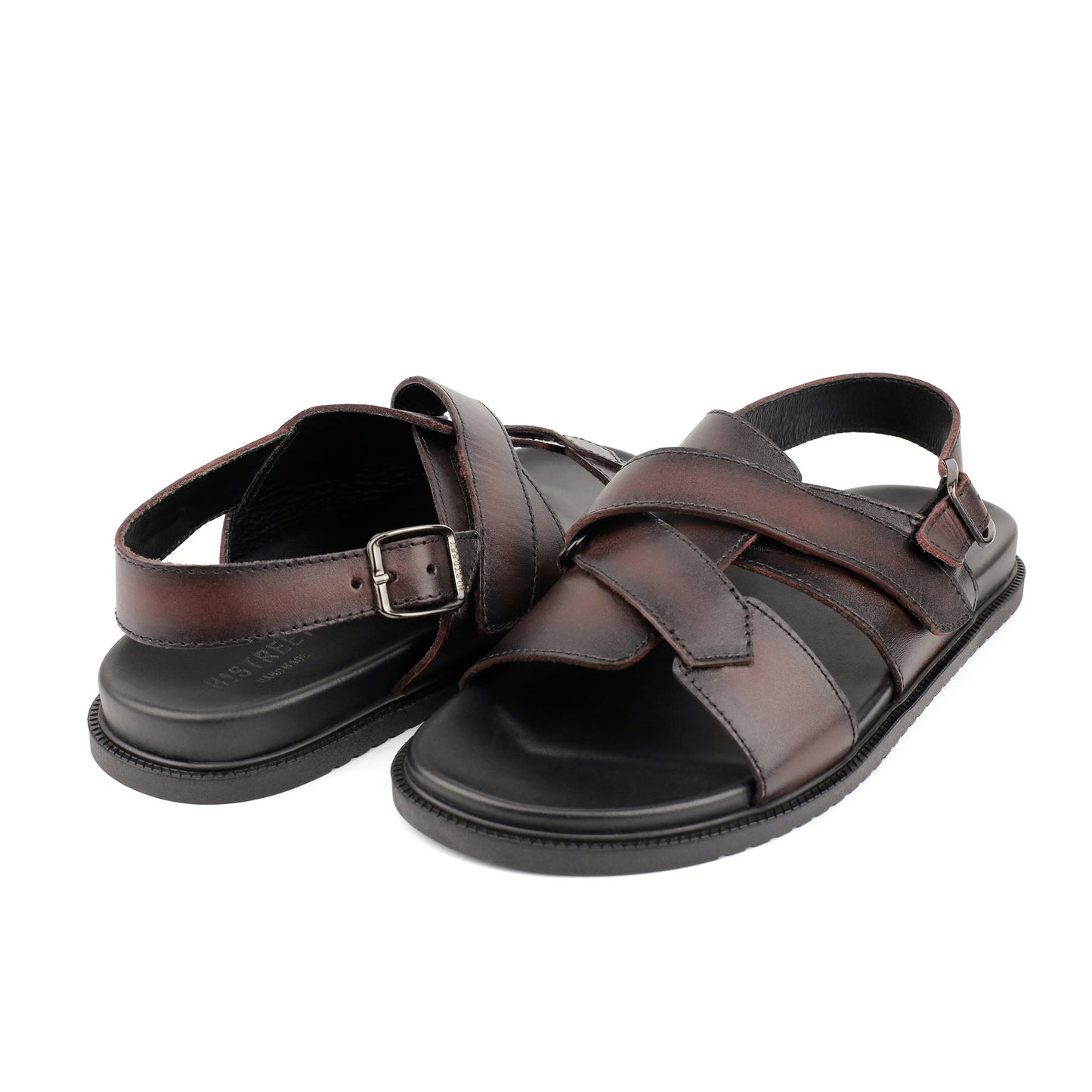 TWO TONE LEATHER SANDAL - Hi-Street