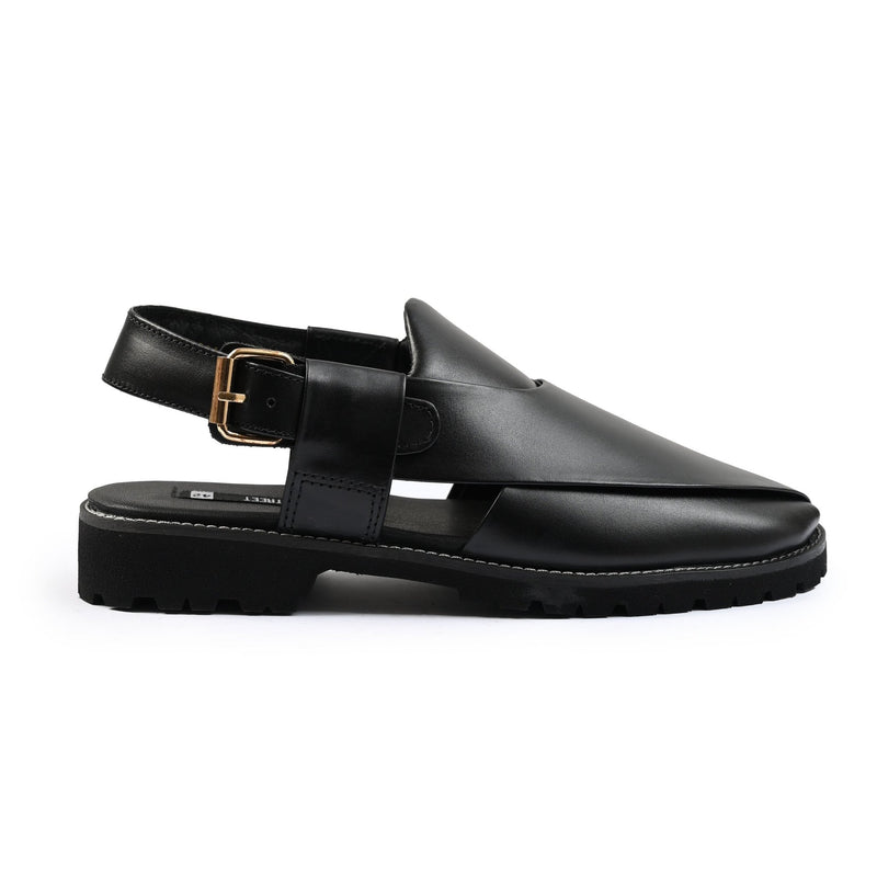 TWO TONE LEATHER SANDAL - Hi-Street