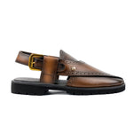 TWO TONE LEATHER SANDAL - Hi-Street