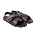 TWO TONE LEATHER SANDAL - Hi-Street