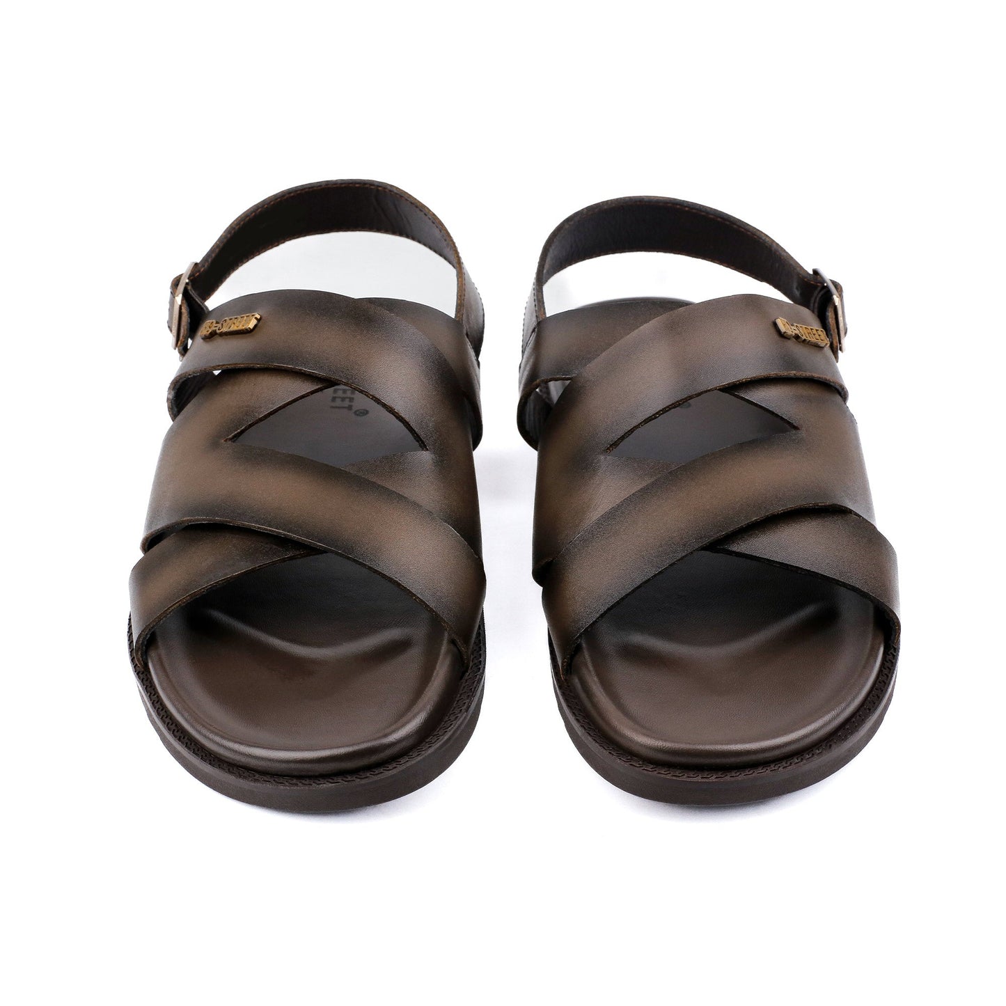TWO TONE LEATHER SANDAL - Hi-Street