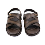TWO TONE LEATHER SANDAL - Hi-Street