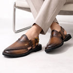 TWO TONE LEATHER SANDAL - Hi-Street