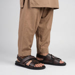 TWO TONE LEATHER SANDAL - Hi-Street