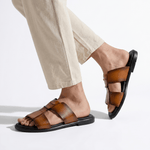 TWO TONE LEATHER SLIPPER - Hi-Street