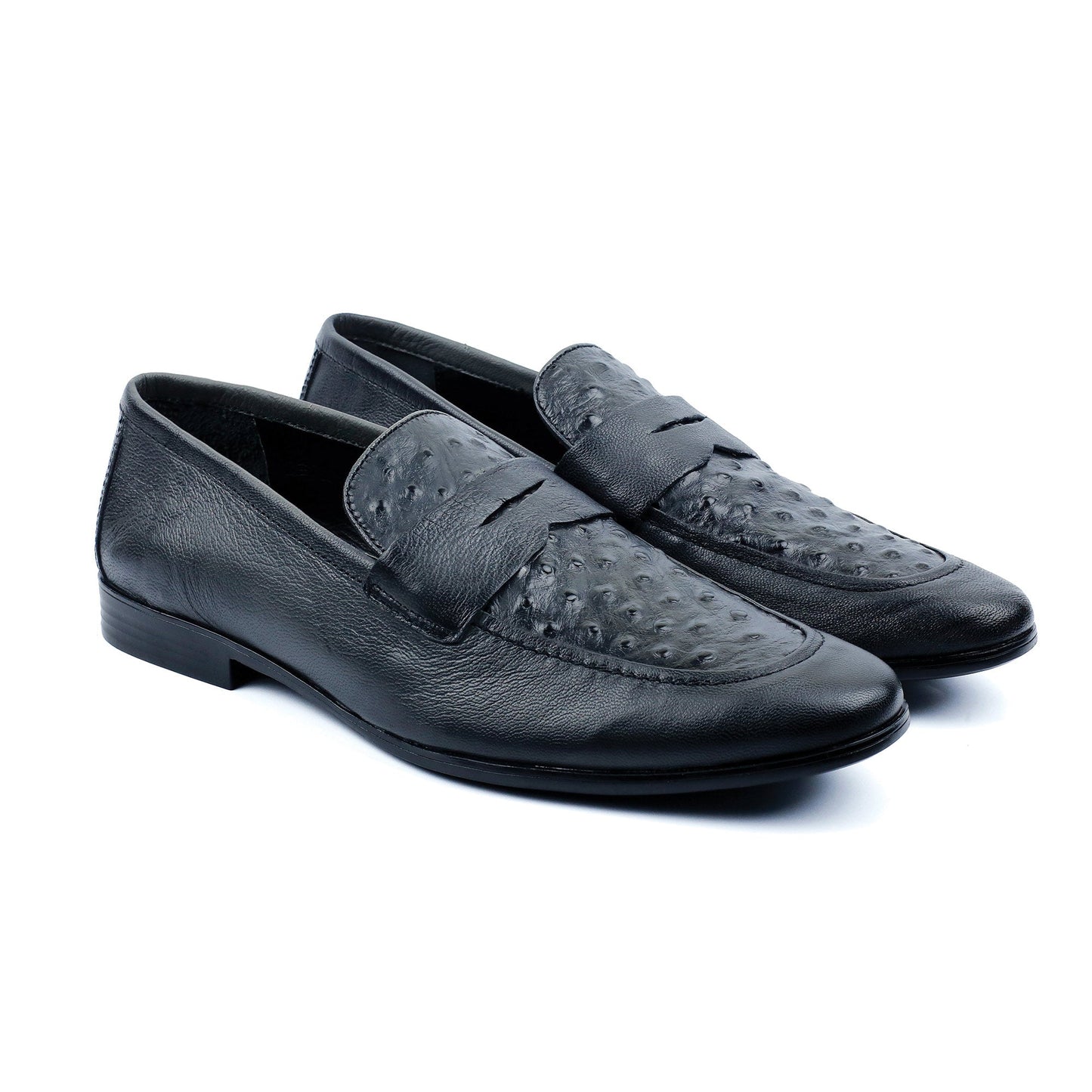 TWO TONE TEXTURED LEATHER SHOES - Hi-Street