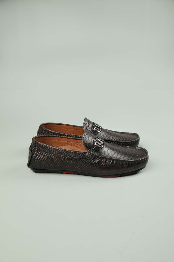 Two Tone Embossed Moccasin