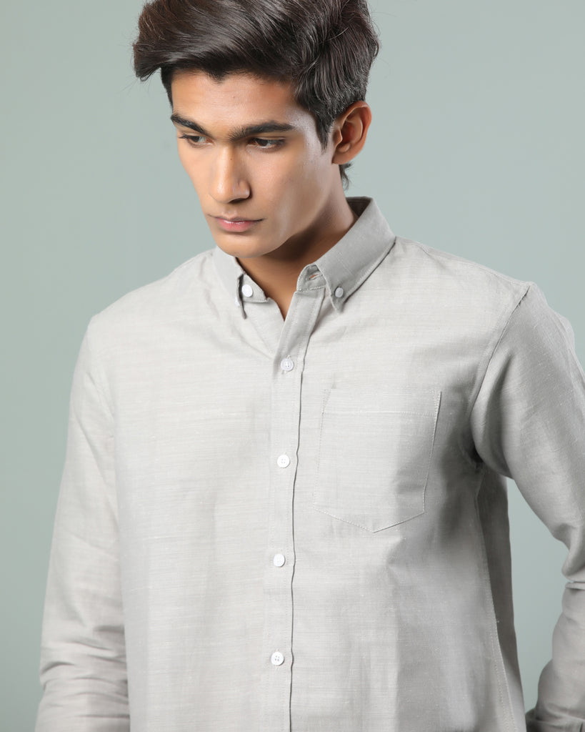 Grey Oxford Shirt