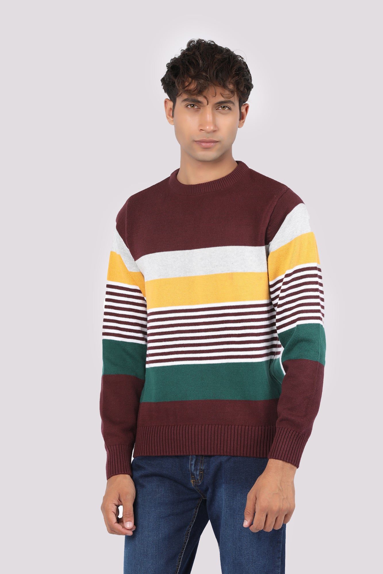 Multi Stripe Knit Sweater