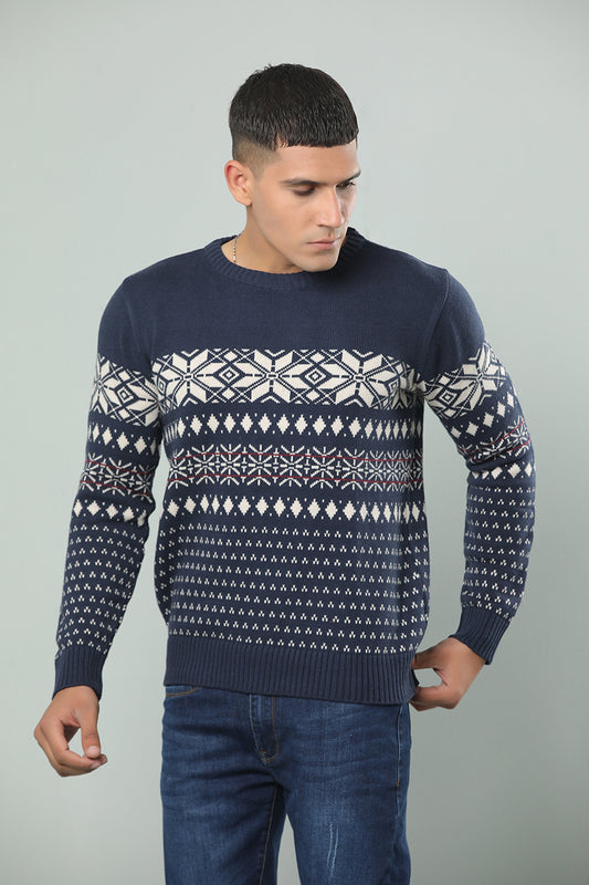 Blue Intersia Sweaters