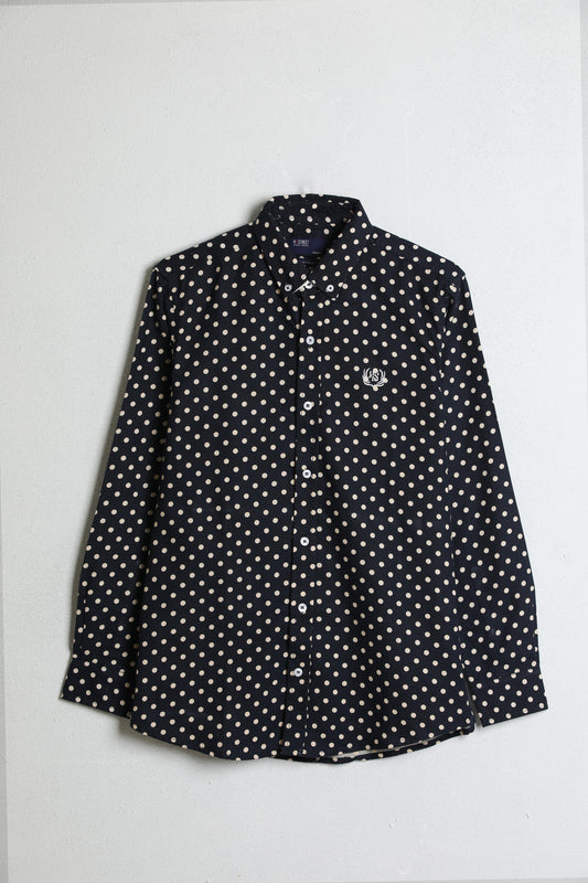 DOTTED BUTTON DOWN SHIRT