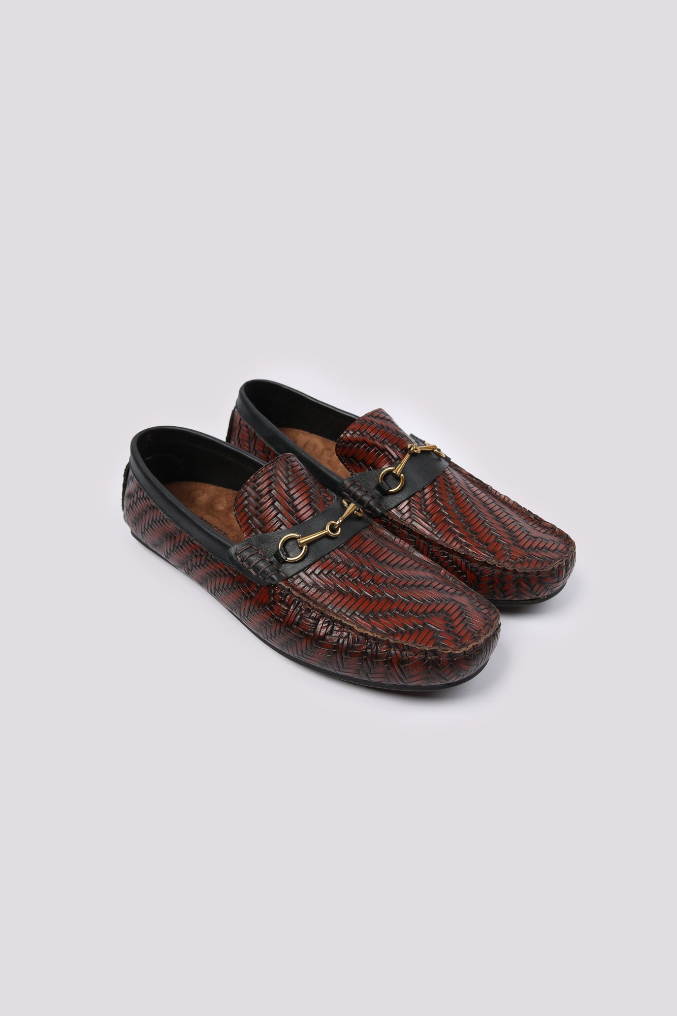 BROWN BRAIDED MOCCASIN