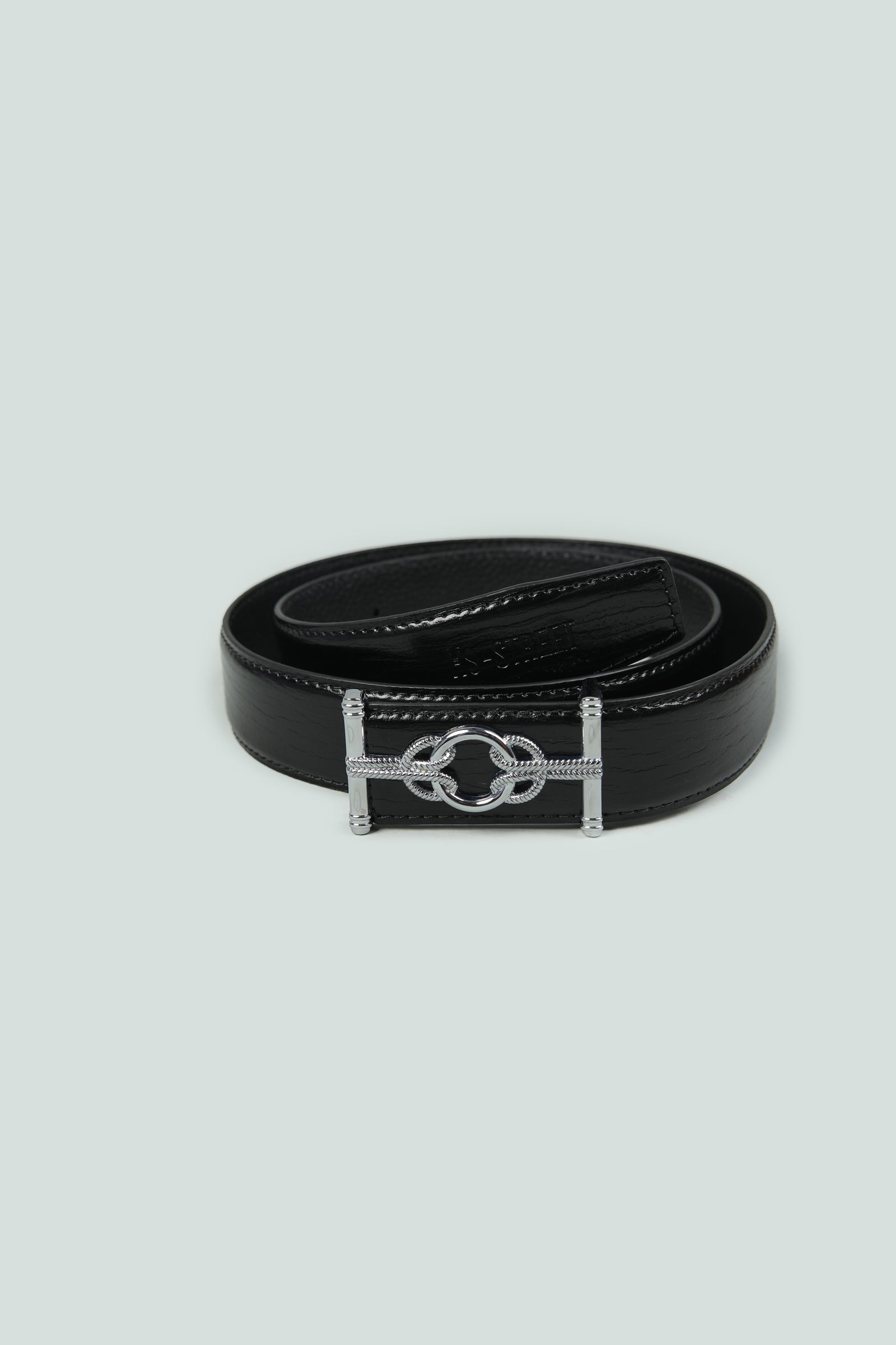 Black Faux Leather Belt