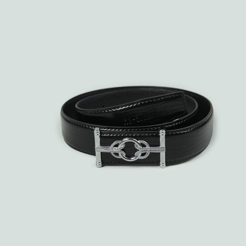 Black Faux Leather Belt