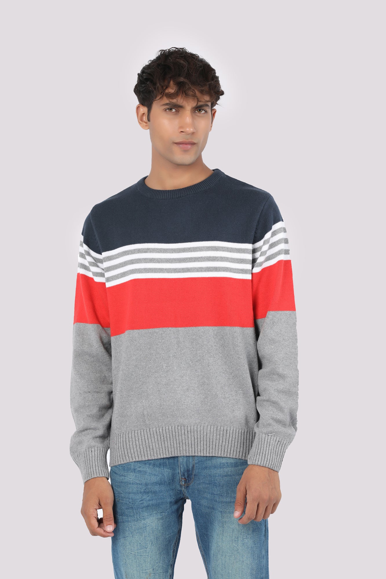 Multi Stripe Knit Sweater