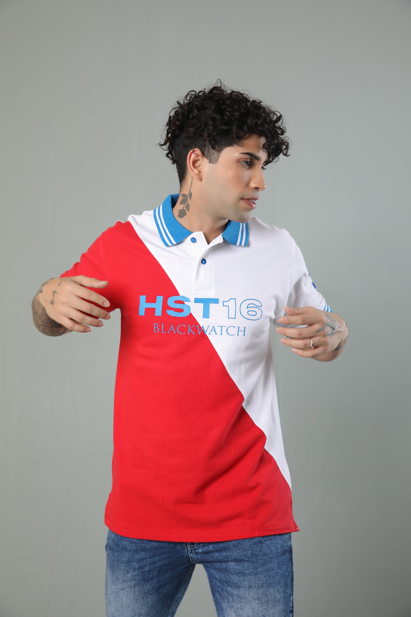 HST Colour Block Polo Shirt