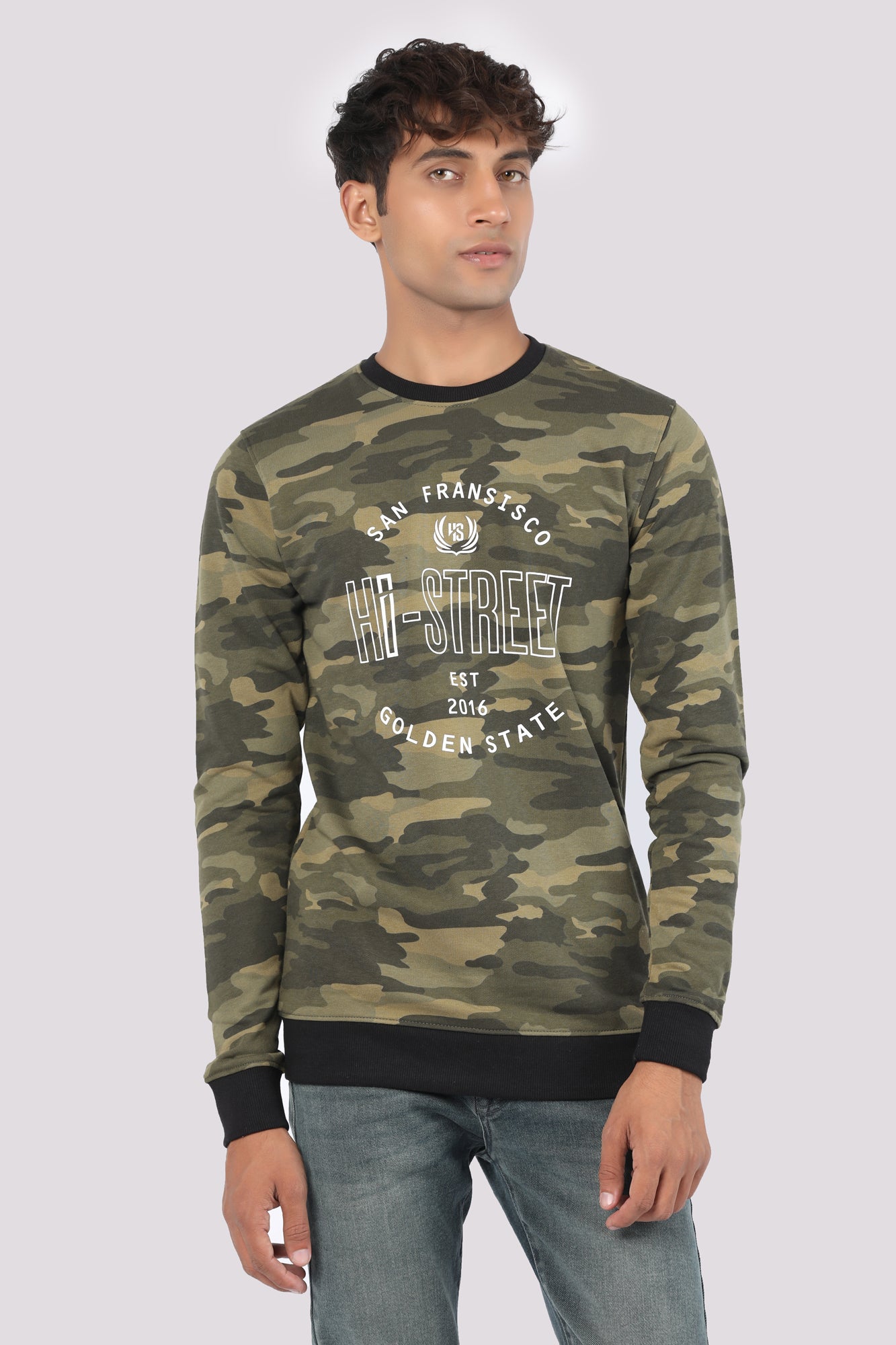 Camouflage Printed Sweat Shirt