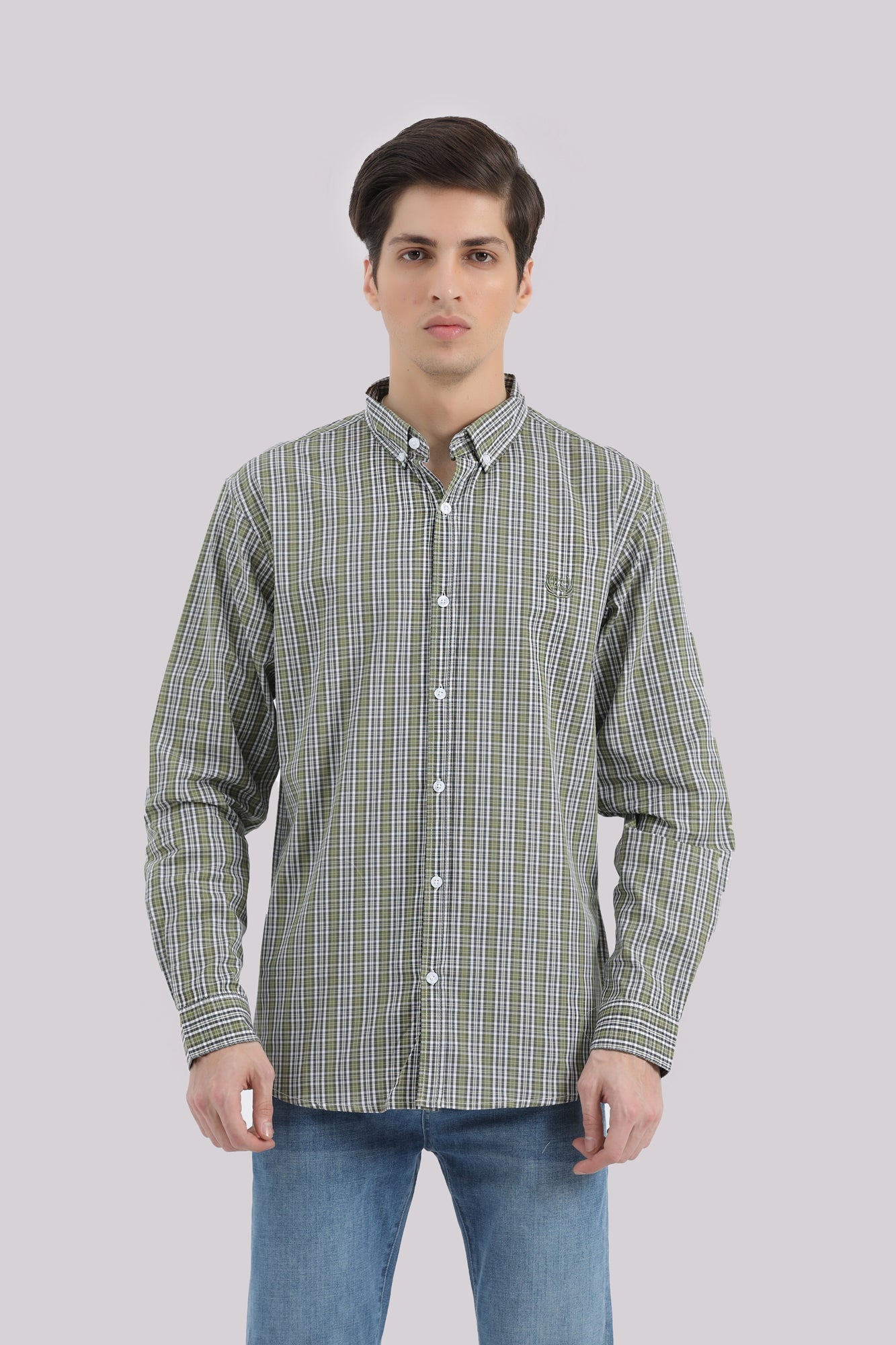 Checkerd Button Down Shirt