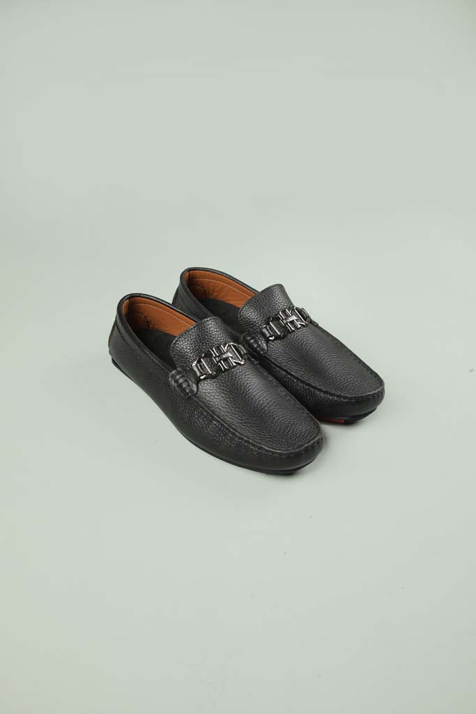 Rubber Sole Leather Loafer
