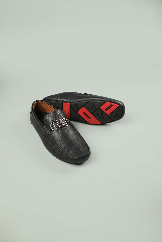 Rubber Sole Leather Loafer