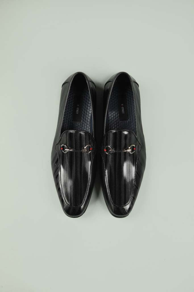 Black Patent Textured Shoes