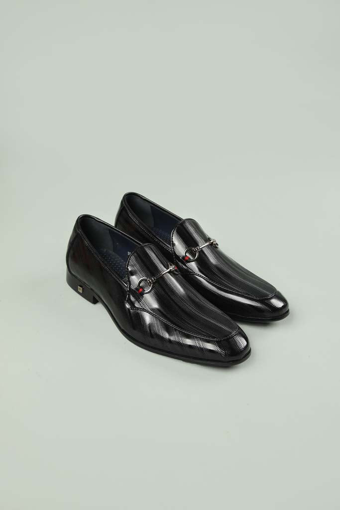 Black Patent Textured Shoes